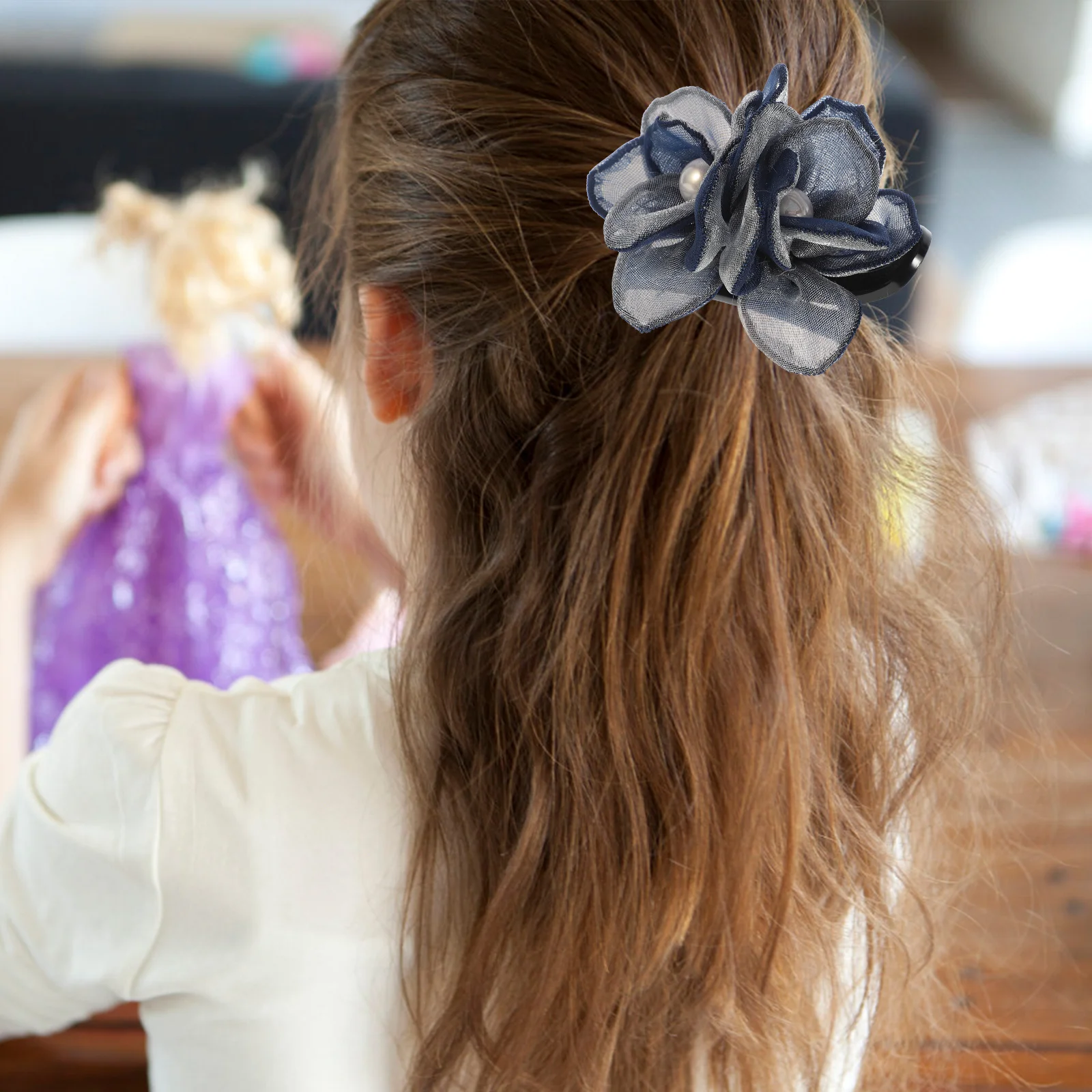 

Bill Clip Silk Flower Clips For Thick Design French Claw Clip For Thick Thin Hair Women Hair Accessories Barrettes