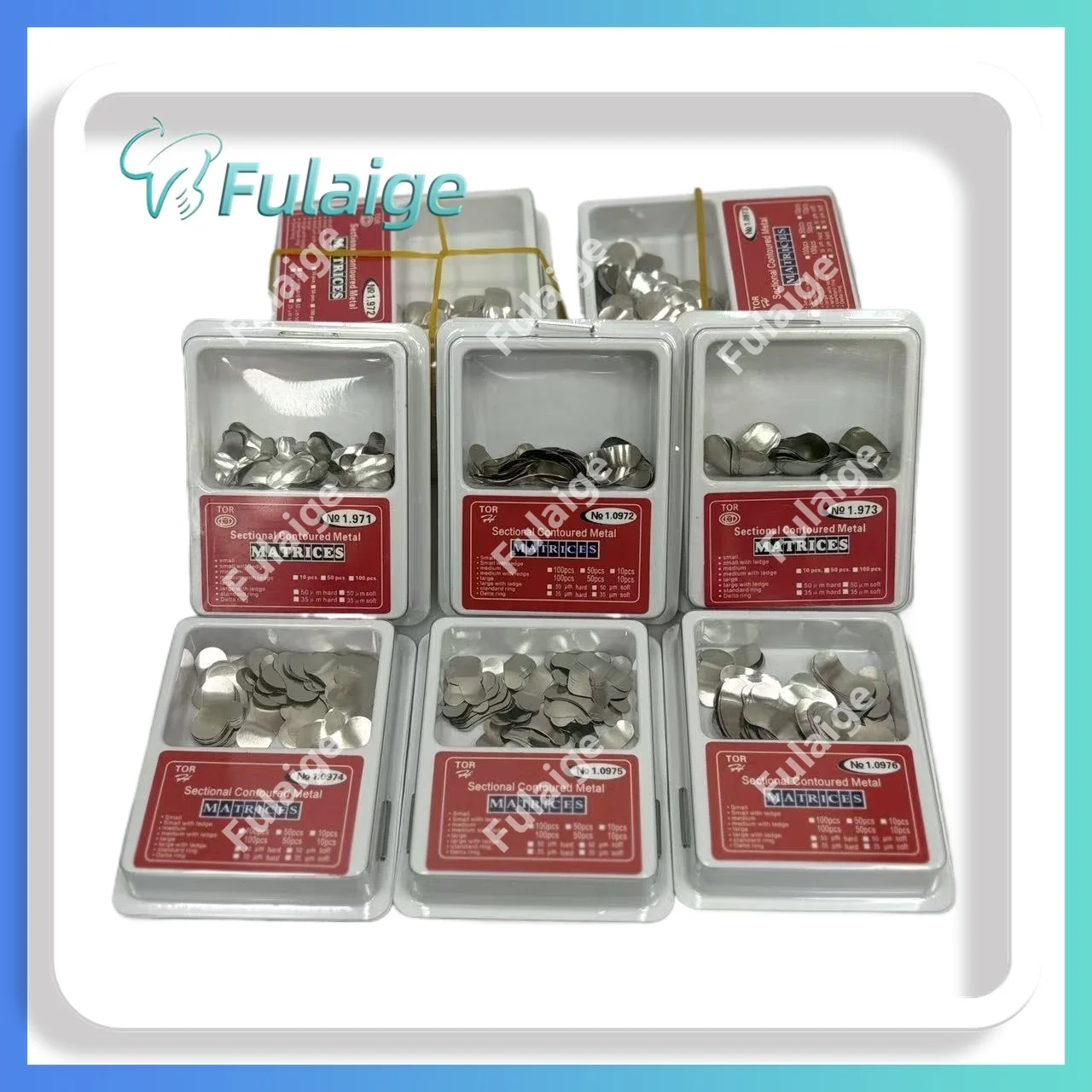 

100pcs Douban Sectional Matrix Refill 1.398 Easy Contouring Composite Refill for Dental Accurate Proximal Contacts