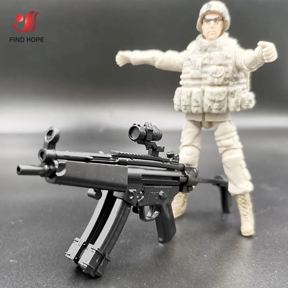1/6 Scale 4D HK MP5 Submachine Toy Gun Model Puzzles Building Bricks Weapon Military For 12\'\'Action Figure