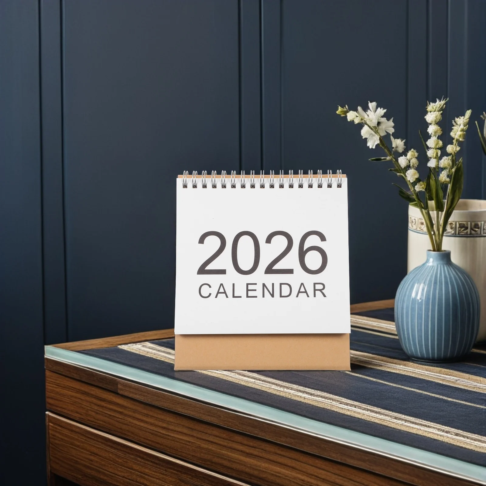 تقويم مكتب صغير 2026 مخطط فليب من الورق السميك، تقويم مكتبي صغير للمكتب والمنزل، مخطط مكتب أسبوعي