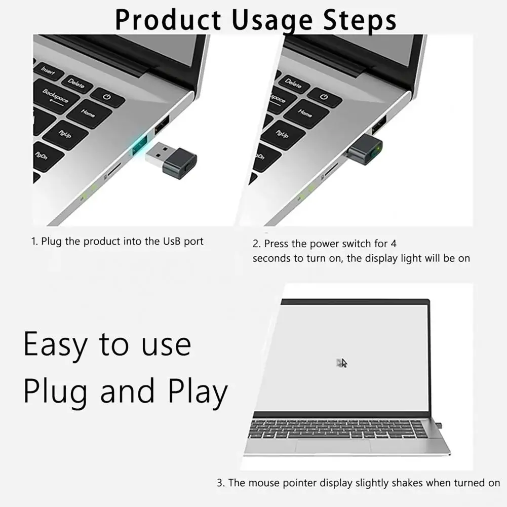 External Emulator Undetectable Jiggler Device Automatic Movement Simulator Plug-and-play Laptop Shaker for Computer Awake