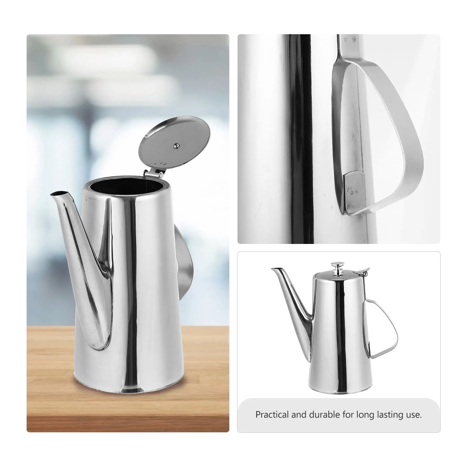 

Stainless Steel Bottle Narrow Spout Kitchen Pot Household Kettle Cafe Restaurant Oil Container Storage Dispenser For Oil