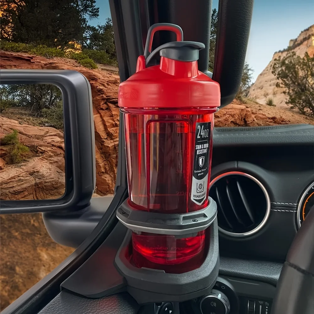 Fit 2018-2024 Jeep JL JT Door Cup Holder, Universal Left Right, Stable No Wobble, Must Have For Offroad, P D&S, Gift For Car