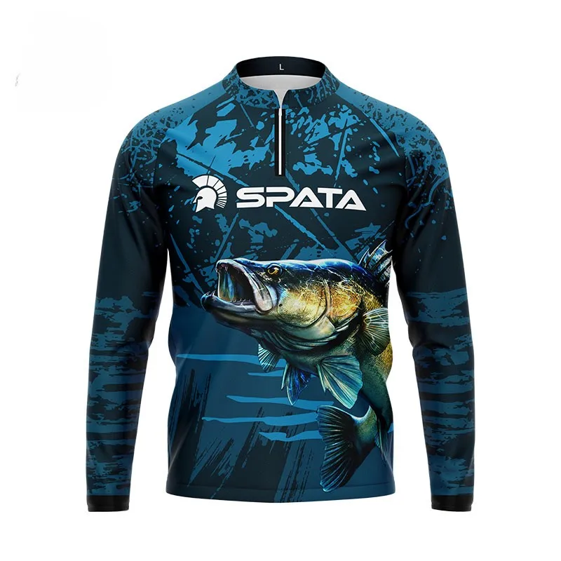 

2025 DIAOLIAN Stand-up Collar Fishing Shirts Sunproof Breathable Moisture-wicking Quick-drying Anti-UV UPF50+ Super light-Weight
