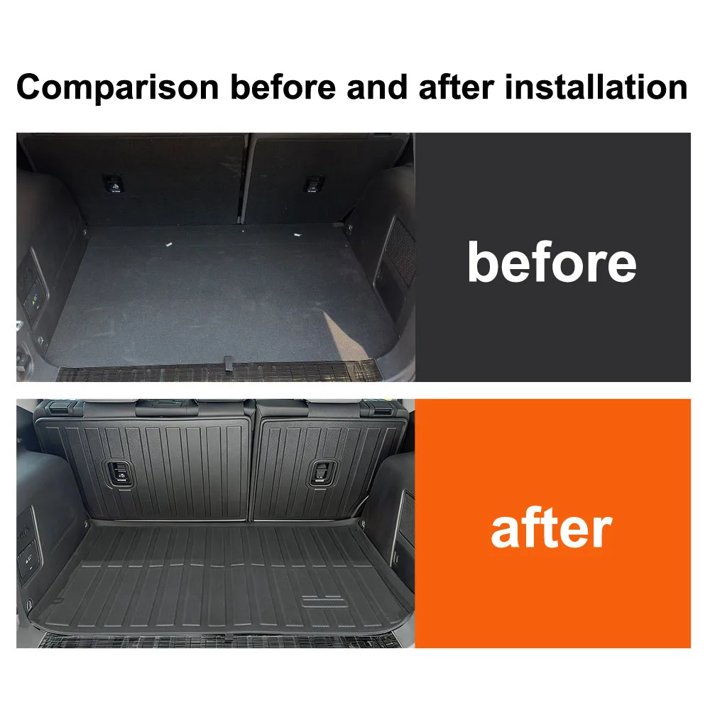 TPE Trunk Mat Waterproof And Stain-resistant  Automotive Modification Parts For BAIC BJ40 2024-2026 Seat Back Protection Pad