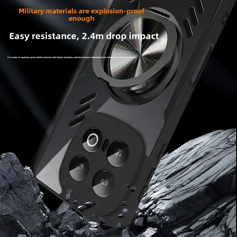 For VIVO IQOO 13 Strong Magnetic Case -360 ° Rotating Ring Heat Dissipation Phone Case