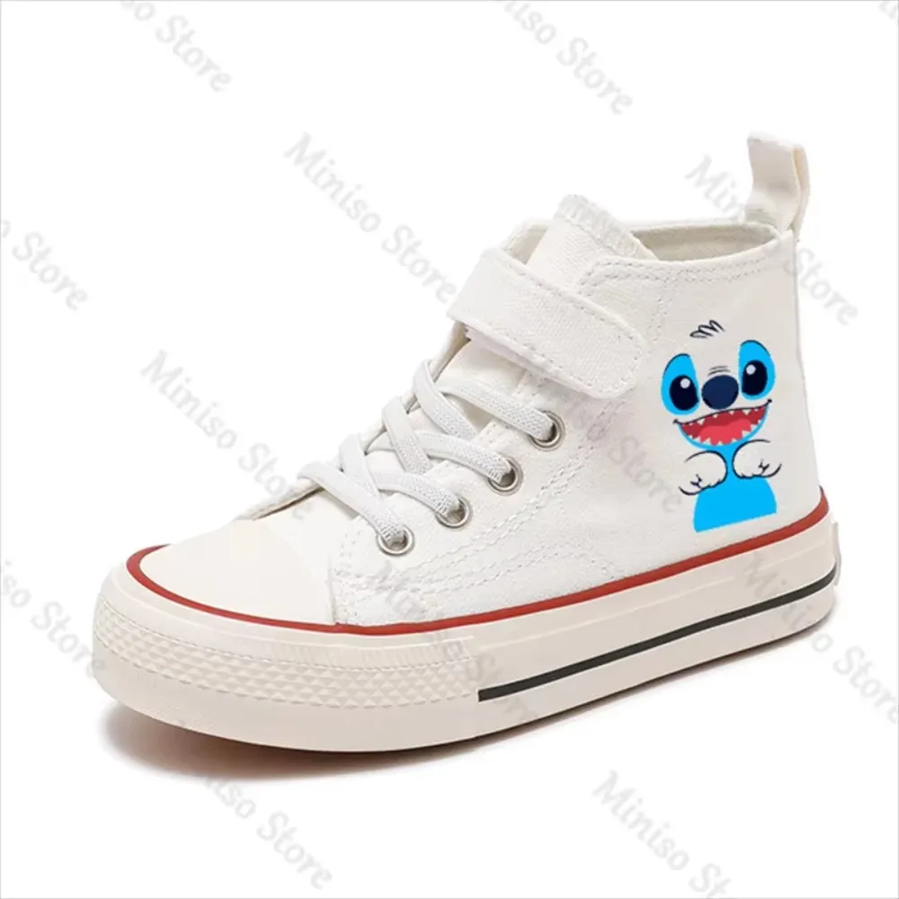 Canvas Shoes Lilo Stitch Sport Girsl High-top Boys Kid Disney Casual Cartoon comfort Shoes Children Print Boys Tennis Shoes