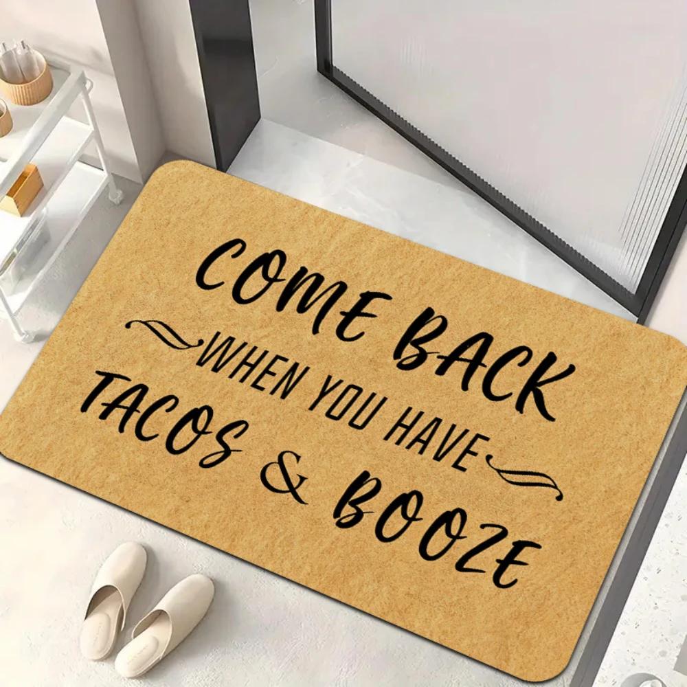 Multilingual Funny Slogan Polka Dot Chair Print Doormat entryway front hall indoor hallway home Casual Household Mat