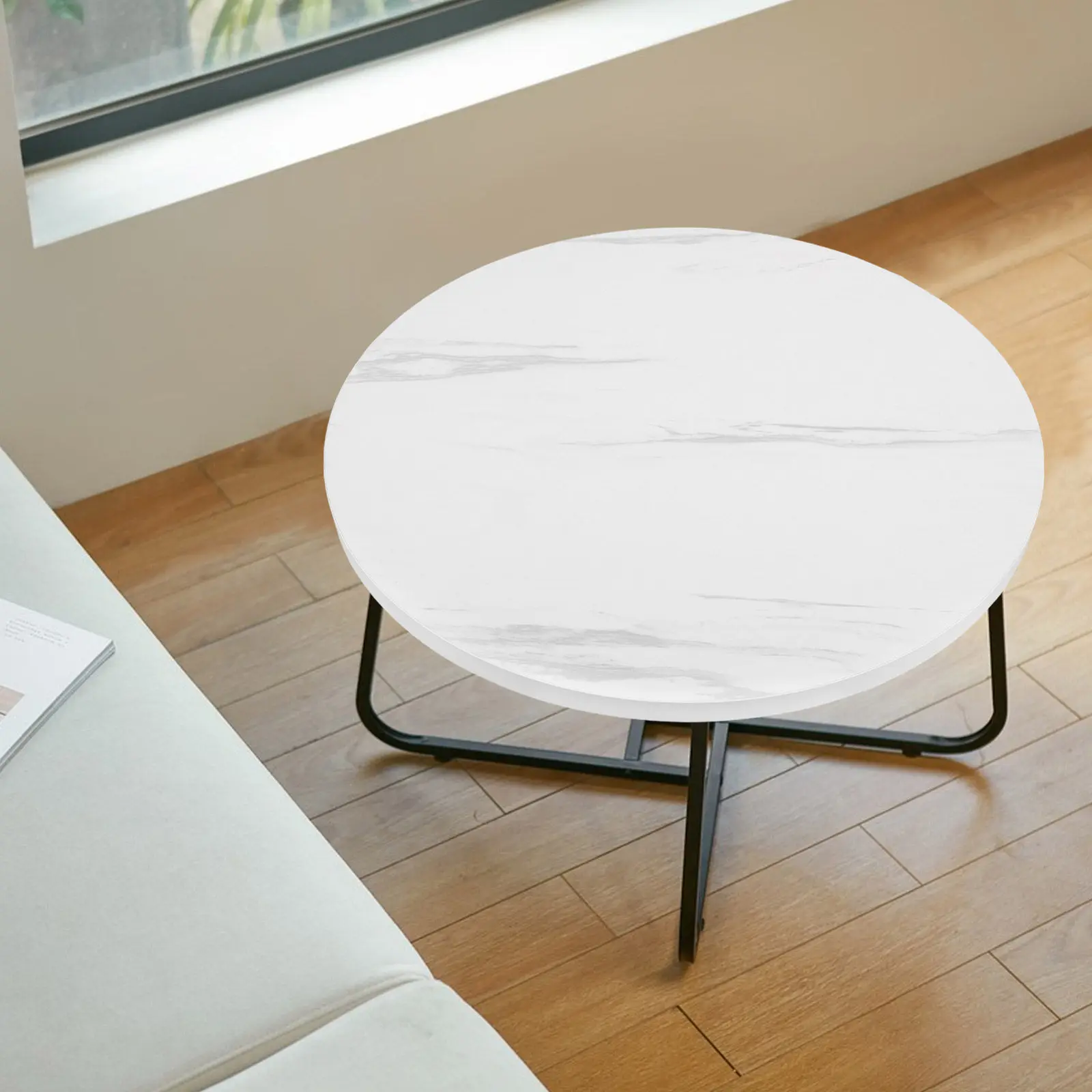 

Round Dining Table Desktop Durable Replacement Circle Tabletop Multipurpose Accessory for Patio Coffee Room Balcony Kitchen
