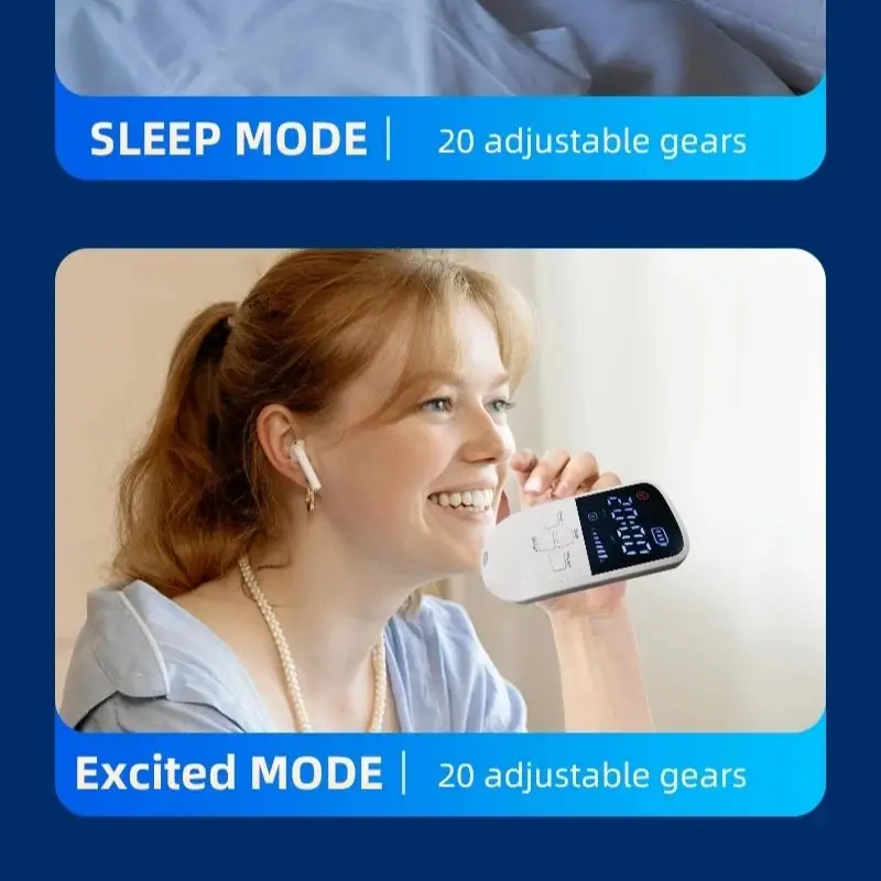 

Portable Brain Stimulation Device Microcurrent Ear Therapy for Depression Relief & Insomnia Treatment, Rechargeable Design