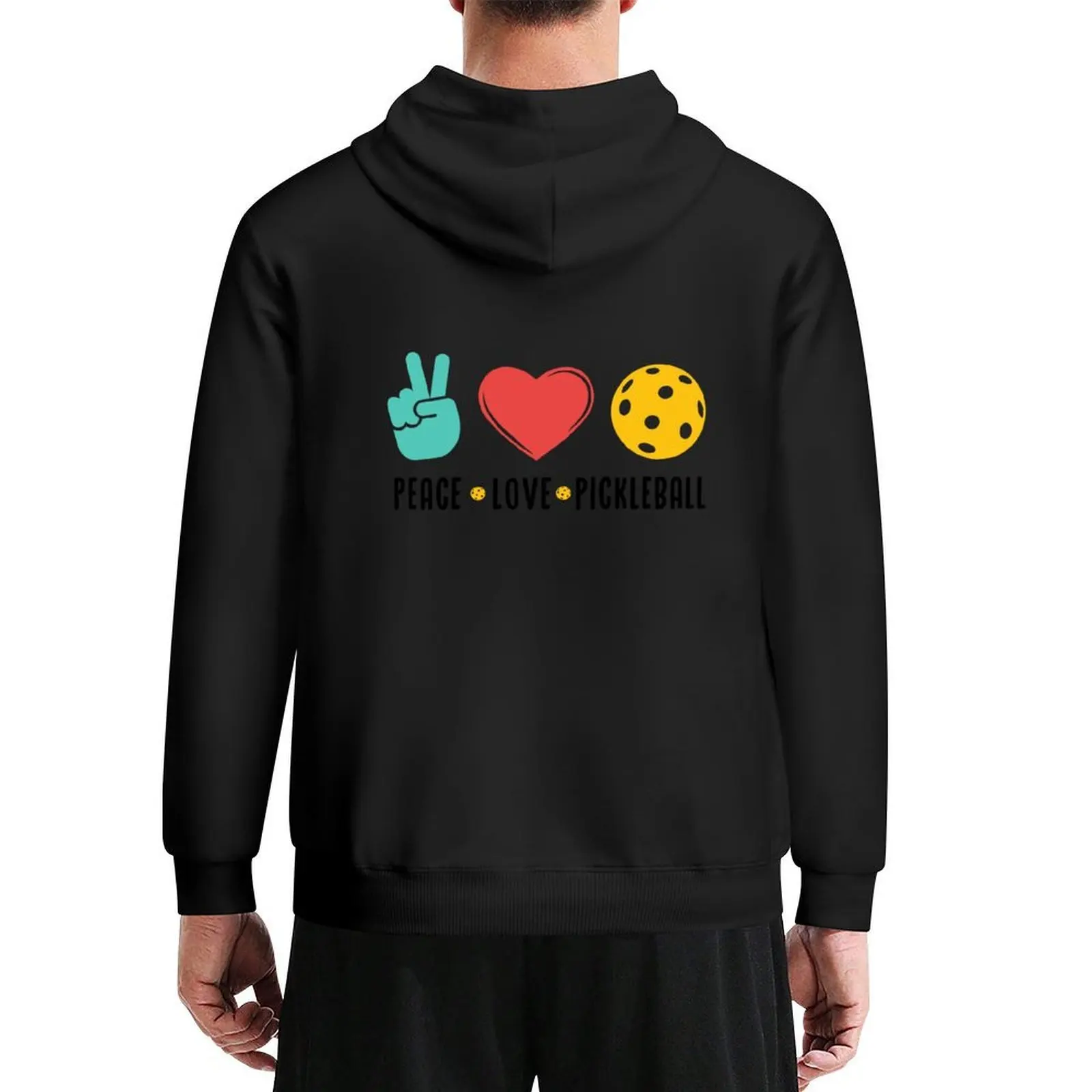 

Funny Peace Love Pickleball for Pickleball Player Hoodie korean style clothes korean clothes autumn graphic hoodie