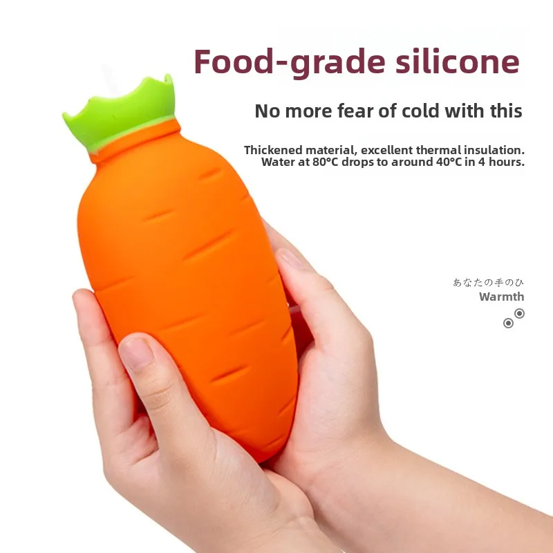 

Portable Silicone Hot Water Bottle Non-leaking Small Size Cute Hand Warmer for Outdoor Cam Traveling ABENUOR