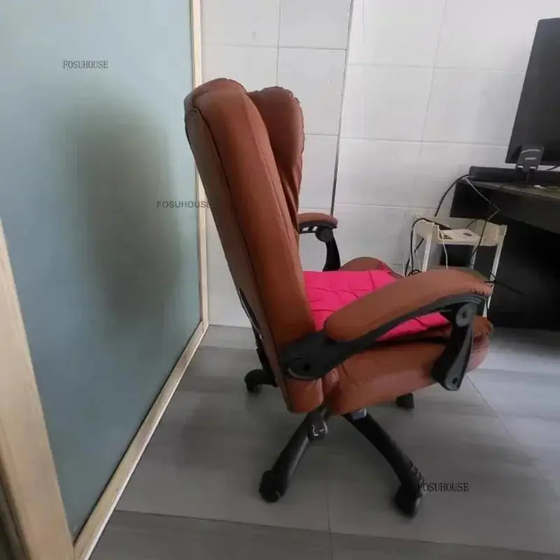 Sedia da gioco per massaggio reclinabile Sedie da ufficio con schienale europeo Sedia per computer di casa Mobili per ufficio moderni Poltrona elevabile per camera da letto