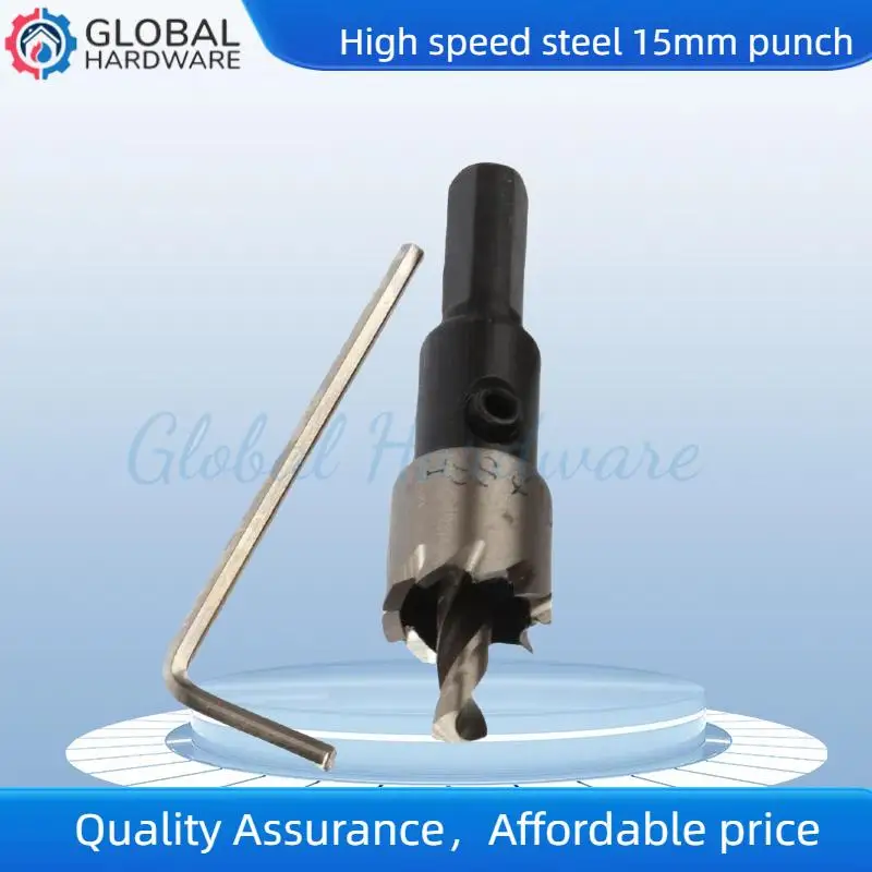 

1 шт., 15 мм, набор кольцевых пил из быстрорежущей стали, сверло с титановым покрытием, коронка для сверления металлического сплава, нержавеющая сталь, режущий инструмент по дереву