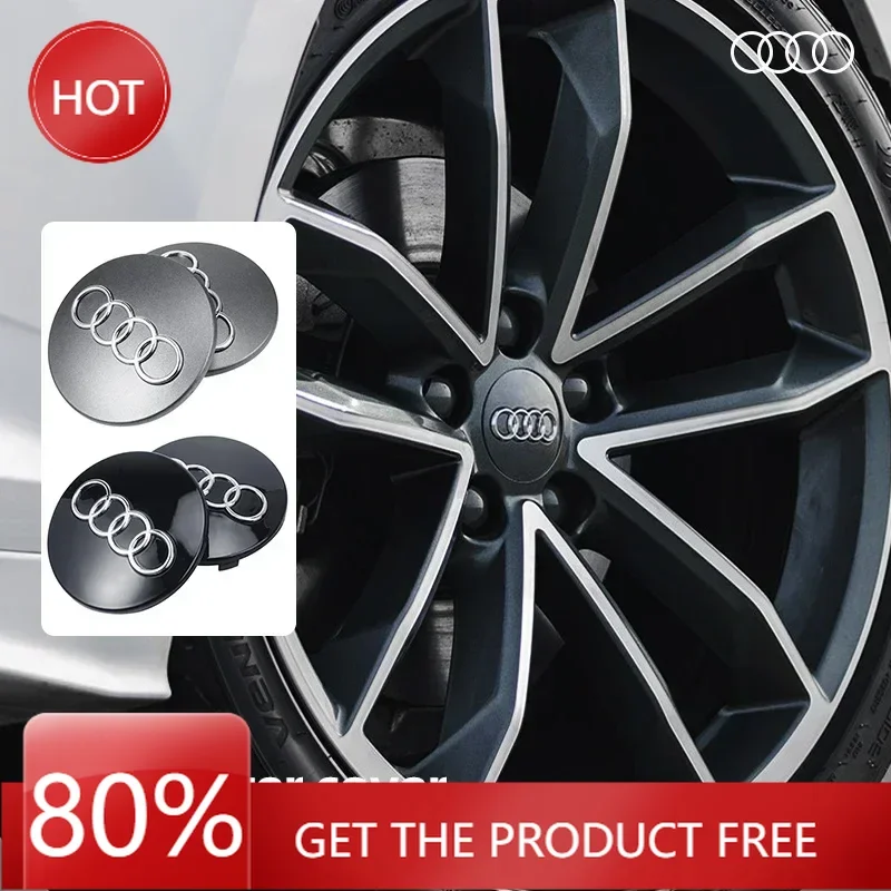 

2025 Новый черный/серебристый 60/61/68/69 мм автомобильный колпачок центра колеса, крышки ступицы, эмблема для Audi A1 A3 A4 A5 A6 A7 A8 S4 S6 C5 Q7 Auto Access
