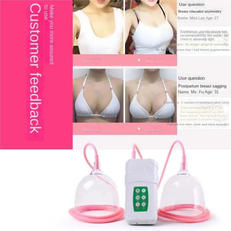 Electric Breast Enlargement Pump For Women Vacuum Cupping Body Breast Massager Chest Enhancing Cupping With Suction Pump Therapy