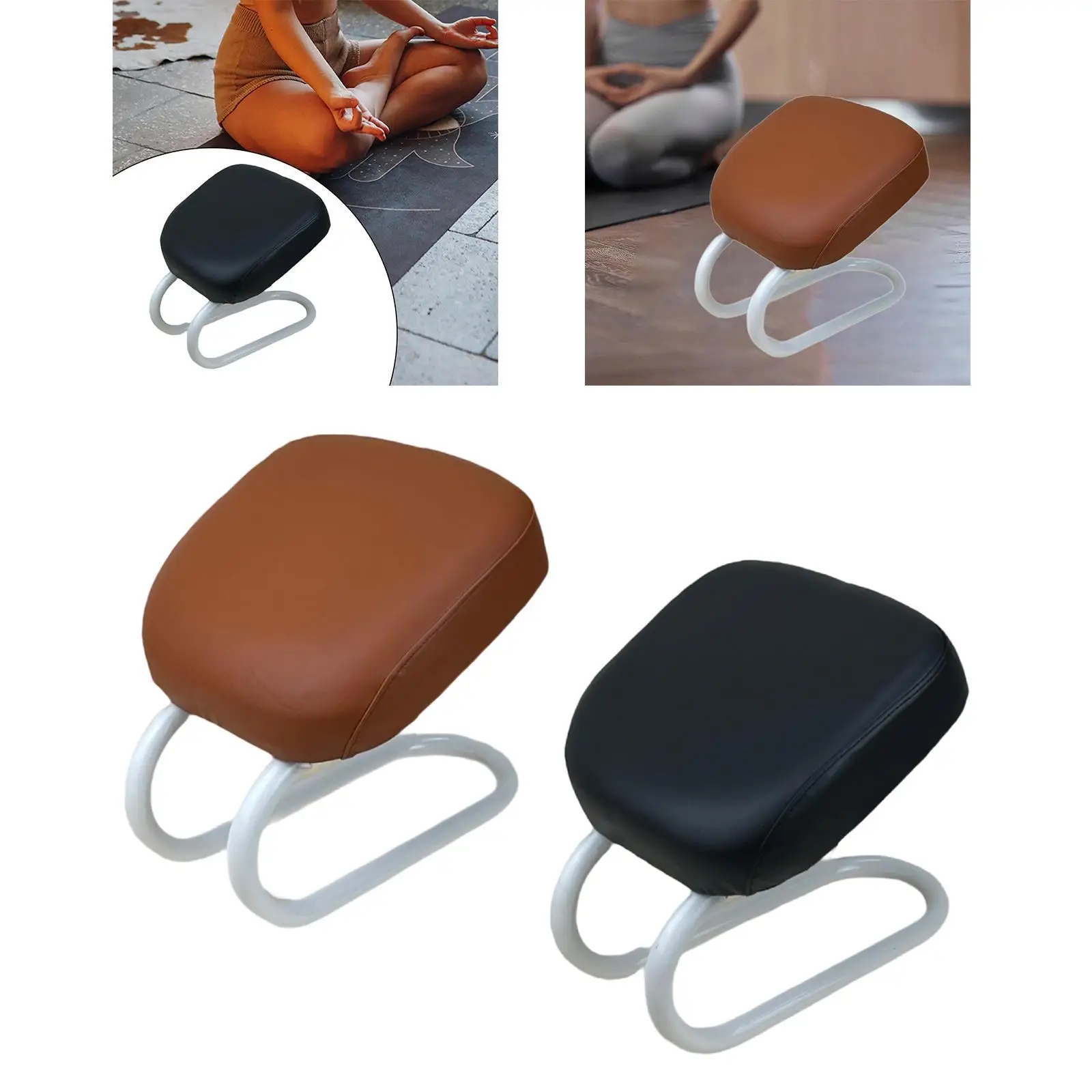 Kneeling Meditation Stool Comfortable Gift Compact Sturdy Ergonomic Seat Meditation Bench Prayer Stool for Yoga Studio Praying