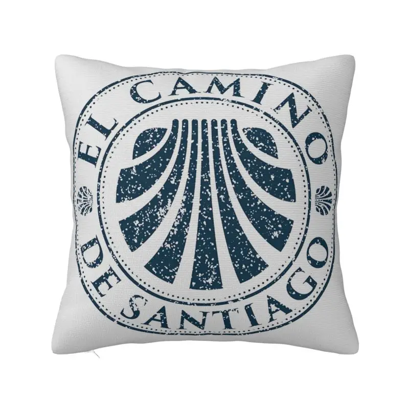 Custom Santiago De Compostela Camino Pillow Case 40x40cm Luxury Cushion Cover Car Pillowcase