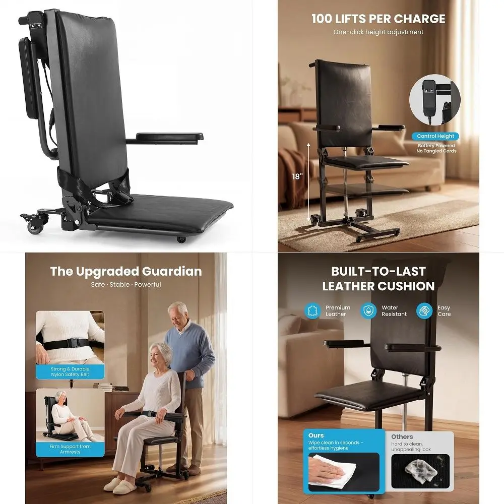 

Floor Lift Chair for Elderly, Portable Patient Lift amp Fall Recovery Assist, Helps Seniors Stand from Floor, 18 Powered Lift H