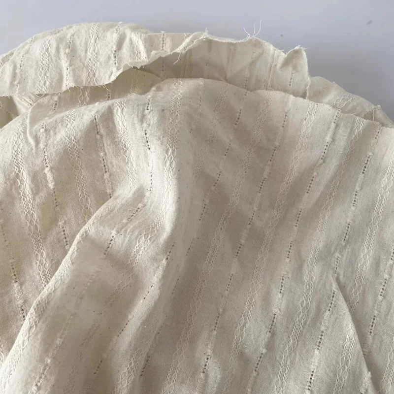 

Simple cotton plain color exquisite color woven dark pattern lace jacquard cut-out pure cotton fabric thin fabric for DIY