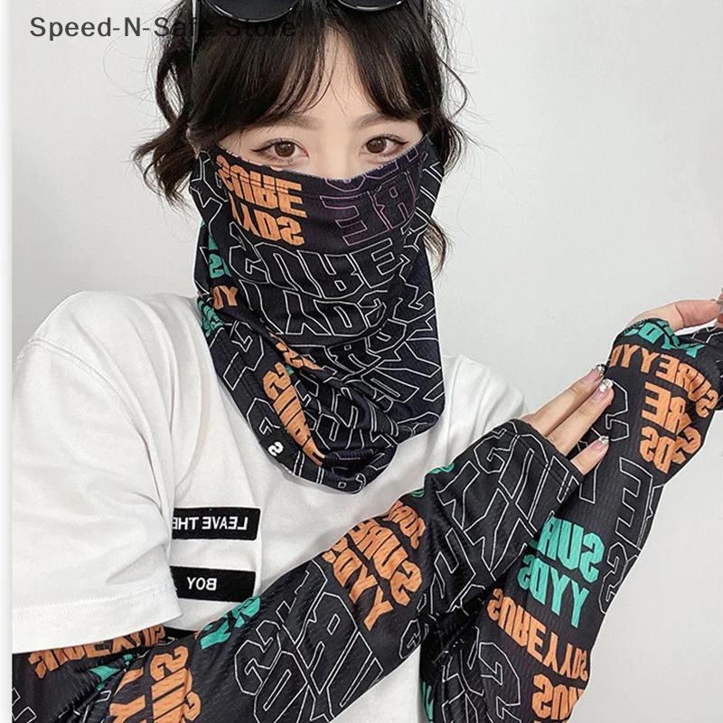 

Модная солнцезащитная маска для мужчин и женщин, летняя маска для лица, шеи, защита от ультрафиолета, шарф для ушей, хип-хоп, спорт на открытом воздухе, велосипедная бандана