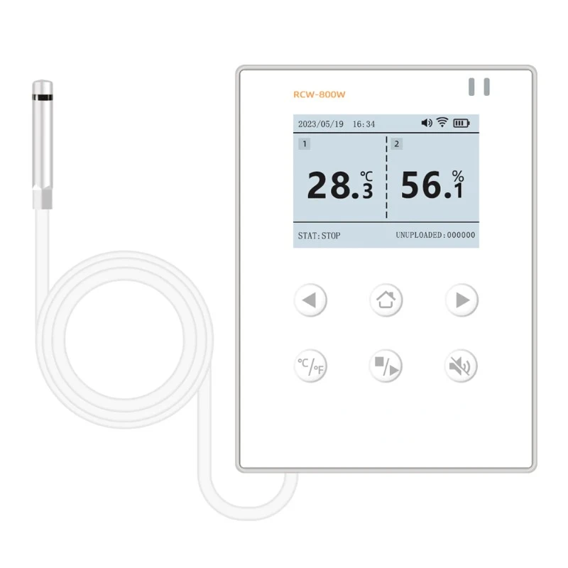 FOR RCW-800W digital temperature and humidity data recorder 2G/4G/WIFI connection for 24 hours