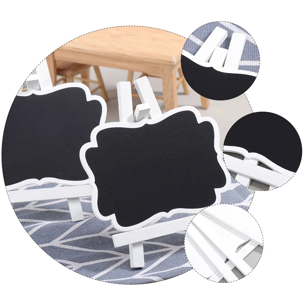 

9pcs Mini Wooden Blackboard With Stand Lightweight For Home Office Decoration Message Board Kids Crafts Party Wedding Garden