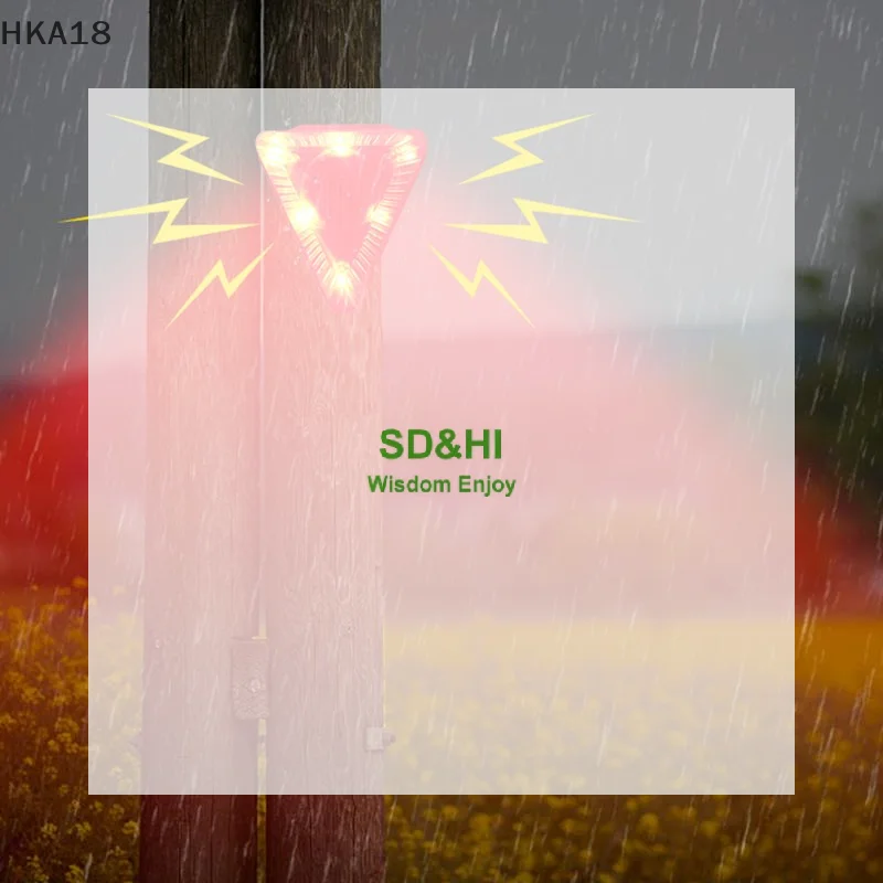 

Solar Outdoor Alarm LED Flashing Warning Strobe Light 129 Decibels Dog Barking Sound Security Siren For Home For Villa For Farm
