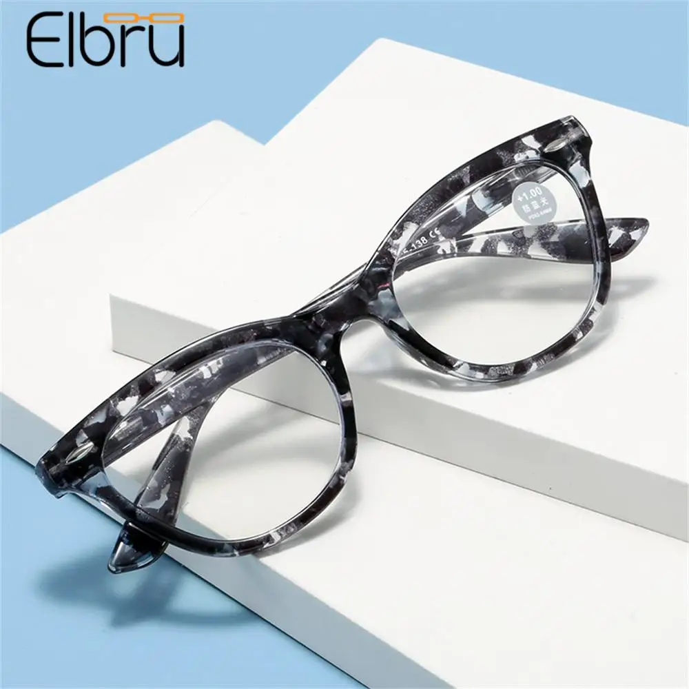 

Elbru Fashion Cat Eye Reading Glasses Women Computer Anti Blue Light Reading Goggle Eyeglasses Unisex Cateye Presbyopic Eyewear