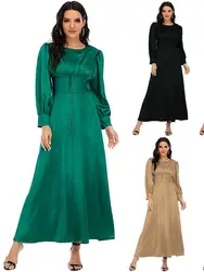 Raso Abaya Dubai lusso 2024 abbigliamento islamico Abaya musulmano per le donne abito caftano Kebaya Robe caftano Marocain Femme Vestidos