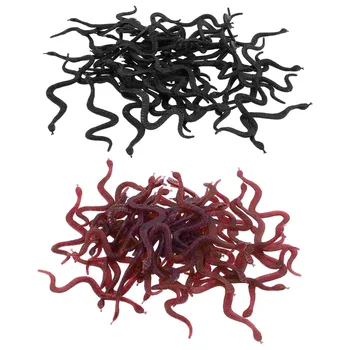 100 sztuk sztuczny wąż zabawki dla dzieci zabawki dla dzieci realistyczne węże dla zwierząt małe fałszywe Prank z pcv