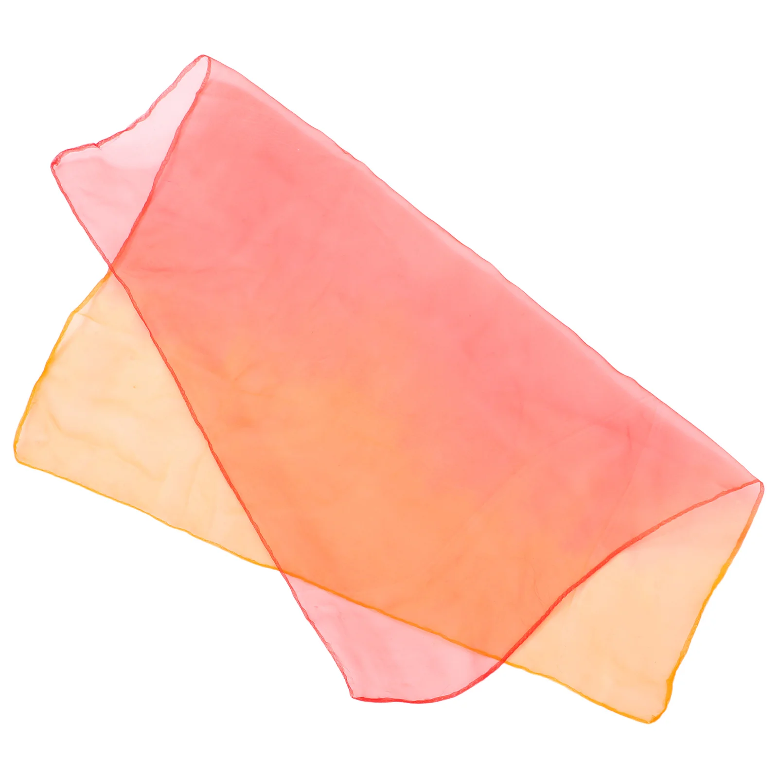 

Gradient Ramp Square Juggling Silk Scarves Lightweight Breathable Dance Performance Accessories 24x24 Inches Orange