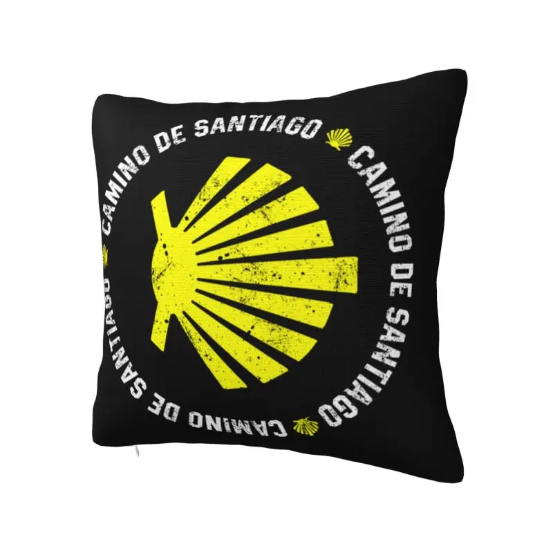 Fashion Buen Camino De Santiago Cushion Cover 66x66cm Soft Pillow Case for Car Square Pillowcase Home Decor