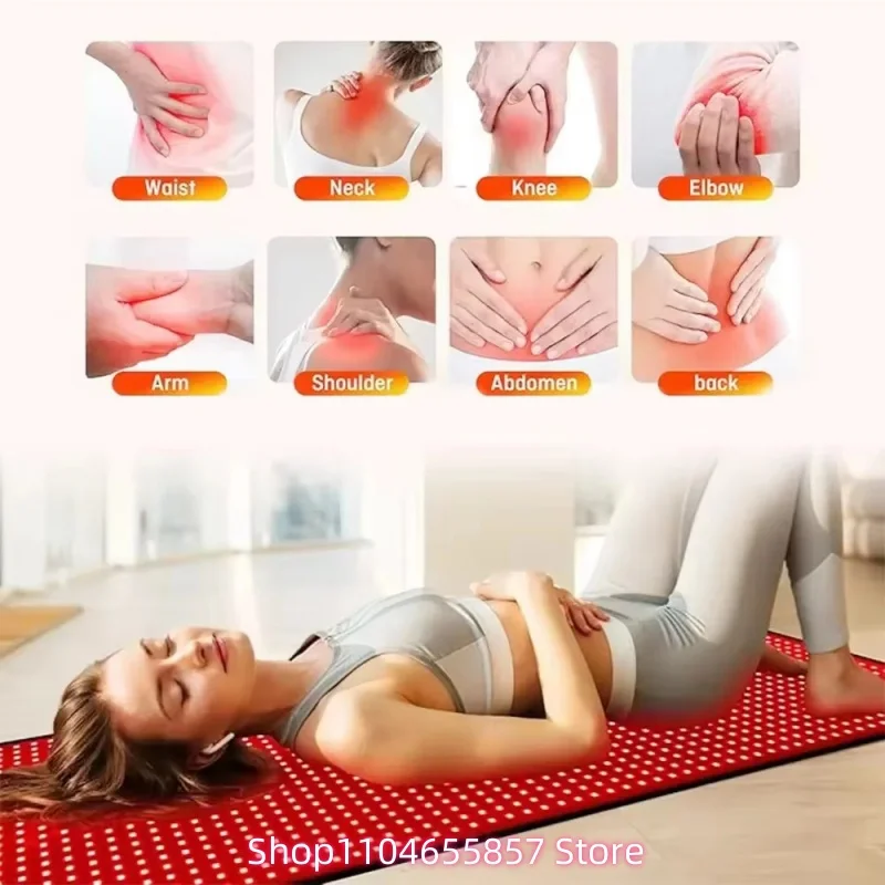 

Светодиодный красный свет, терапевтический коврик для йоги, оборудование для релаксации здоровья, всего тела, ближний инфракрасный коврик, 2025 новый заводской источник