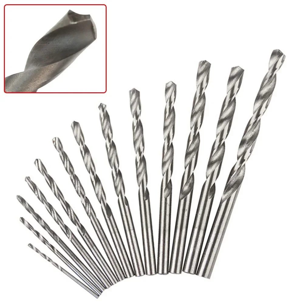 13pc 1.5-6.5mm Straight Shank Drill Round Shank Drill Bits HSS Hole Cutter Drilling Kit For Metal Wood Power Drilling Tool