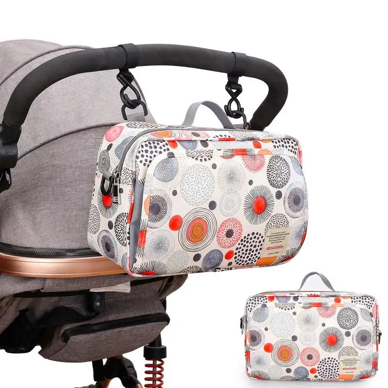 Diaper Mommy Travel Bag For Stroller Stroller Organizer Stroller Caddy With Large Capacity Insulation Diaper Mommy Travel Bag