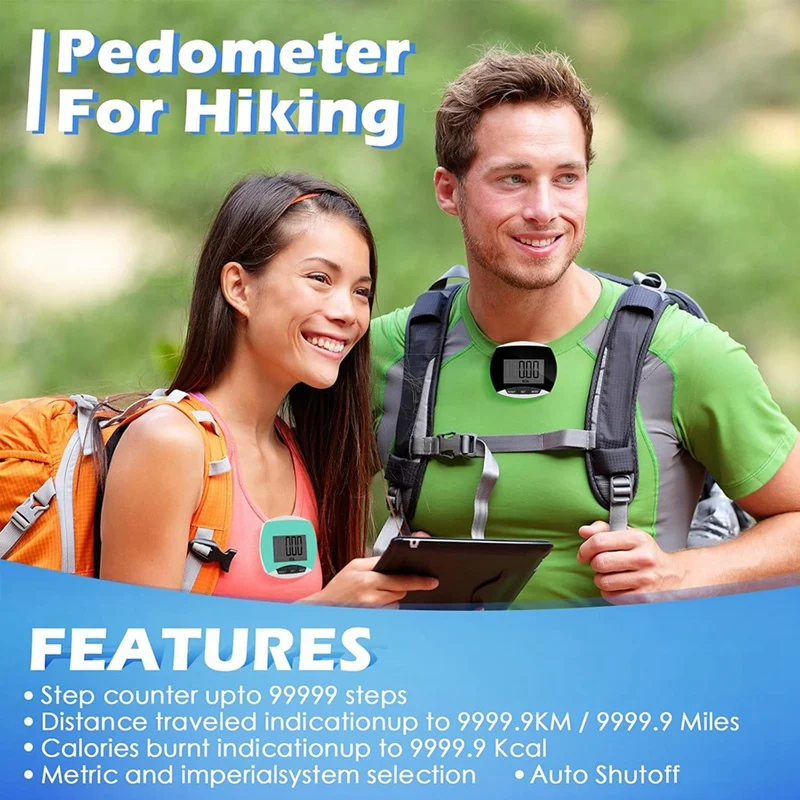 9-Pack Simple Pedometer For Walking Step Counting, Portable Clip-On Step Tracker For Recording Calorie Consumption