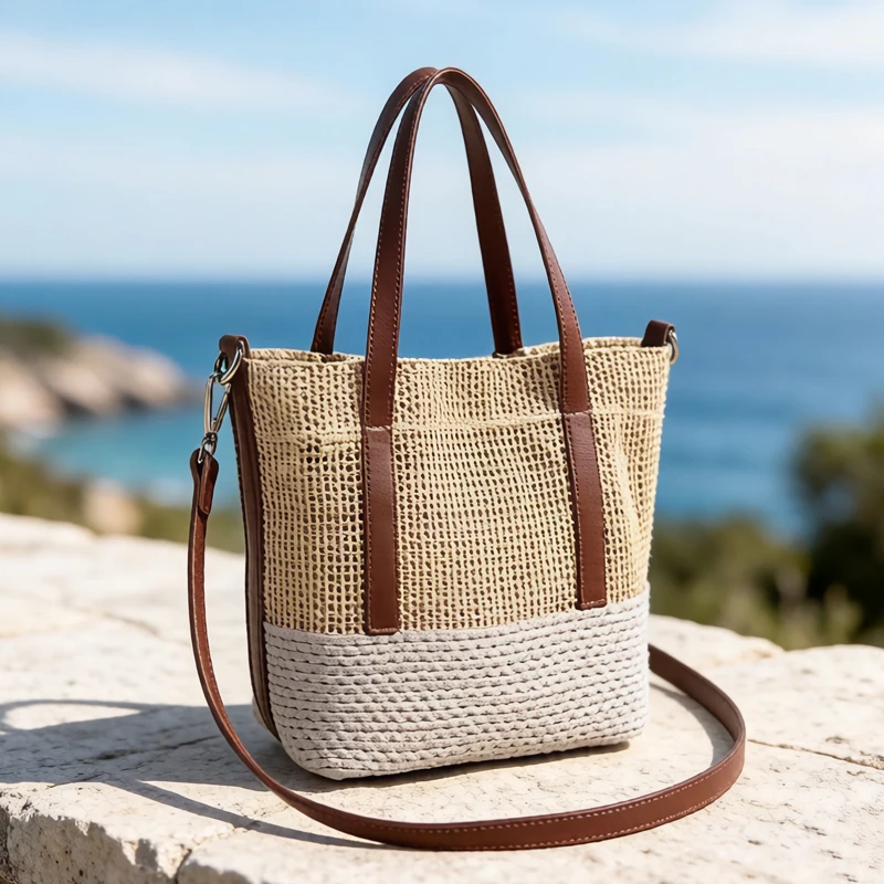 

Hollow Straw Bag For Women Luxury Designer Handbag And Purse 2026 New In Grass Knitted With inner Pocket Tassel Pendant Shoulder