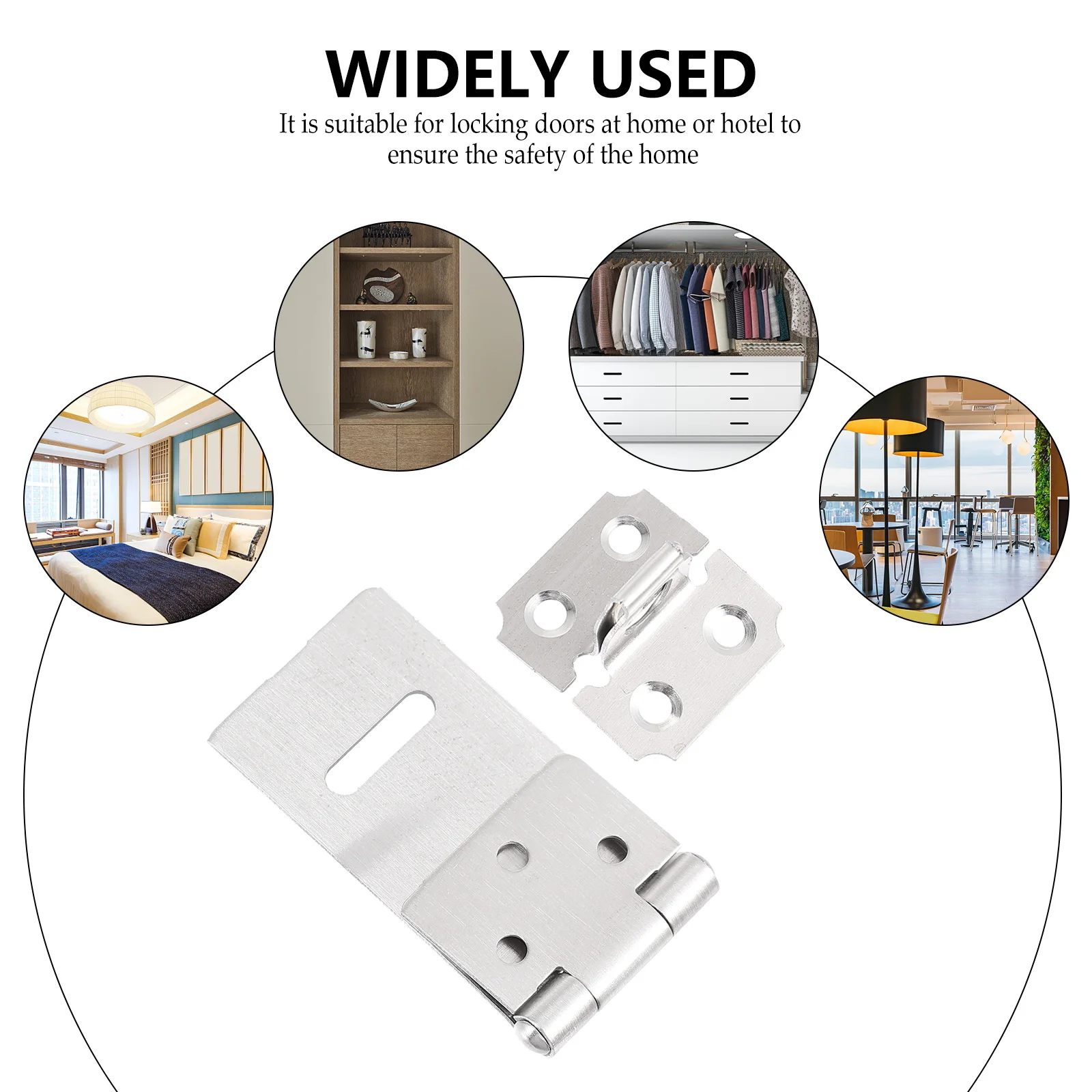 2 مجموعة قفل أمان الباب غلق بمشبك مزلاج 2 مجموعات الفولاذ المقاوم للصدأ مكافحة سرقة مزلاج للمنزل خزانة أثاث بوابة قفل درج