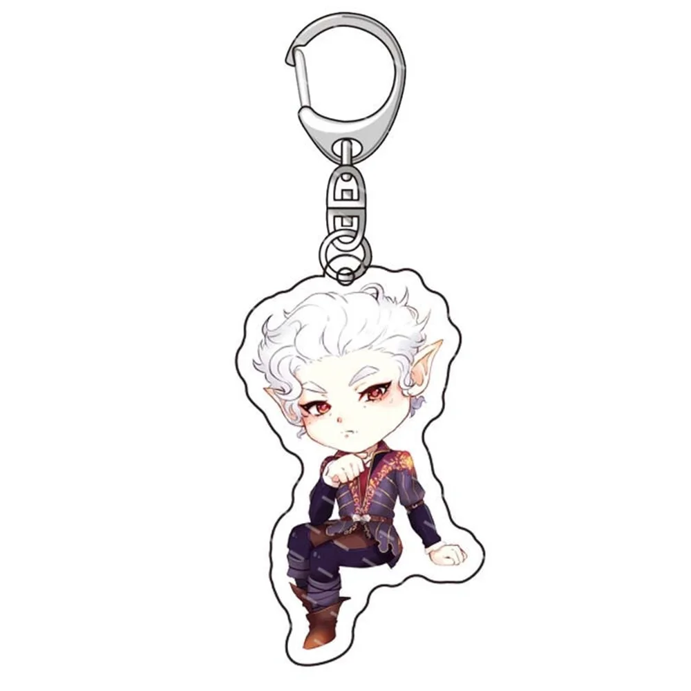 Hot Anime Figures Game Baldur\'s Gate3 Acrylic Keychain Anime Cosplay Astarion Gale Lae\'zel KeyChain Fans Prop Gift  Pendant