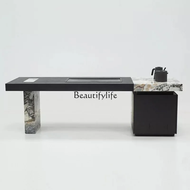 

FG52Light luxury tea table Solid wood modern minimalist high-end household marble tea table