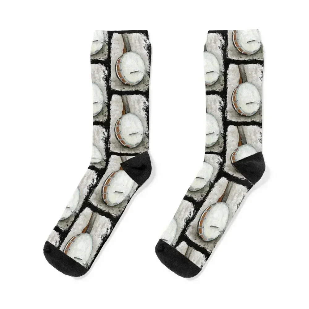 

Bluegrass Banjo Socks man funny sock Christmas Luxury Woman Socks Men's