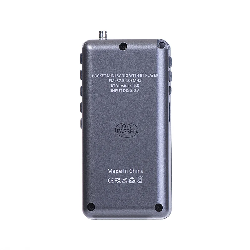 راديو بلوتوث صغير محمول FM ستيريو أجهزة الراديو سماعة لاسلكية تعمل بالبلوتوث المتكلم مع ساعة منبه-BCBW
