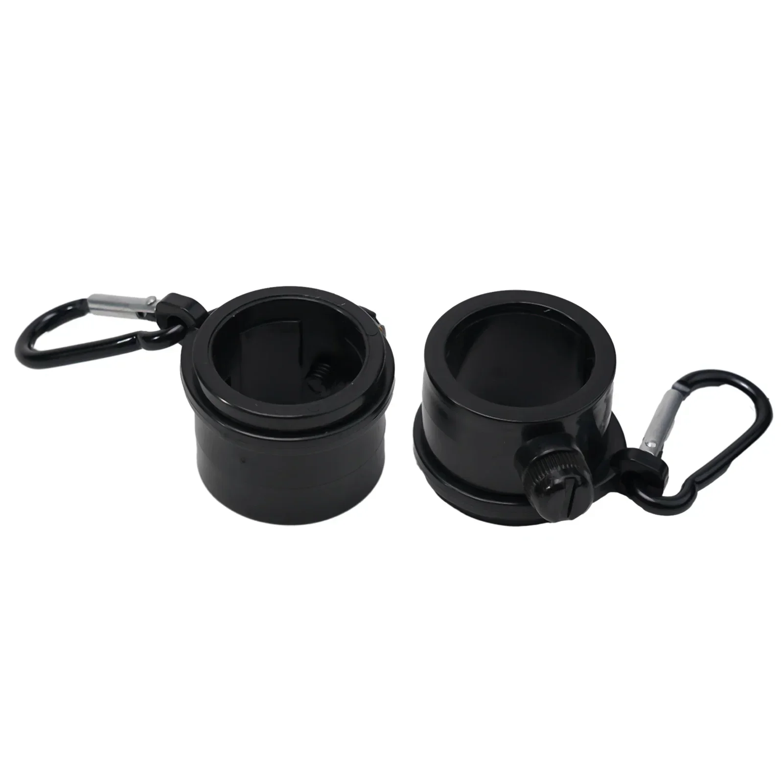 2 Pcs Flag Pole Rings No Rust Aluminum Alloy Black Flag Pole Rings Lightweight No Cracking No Fading High Quality