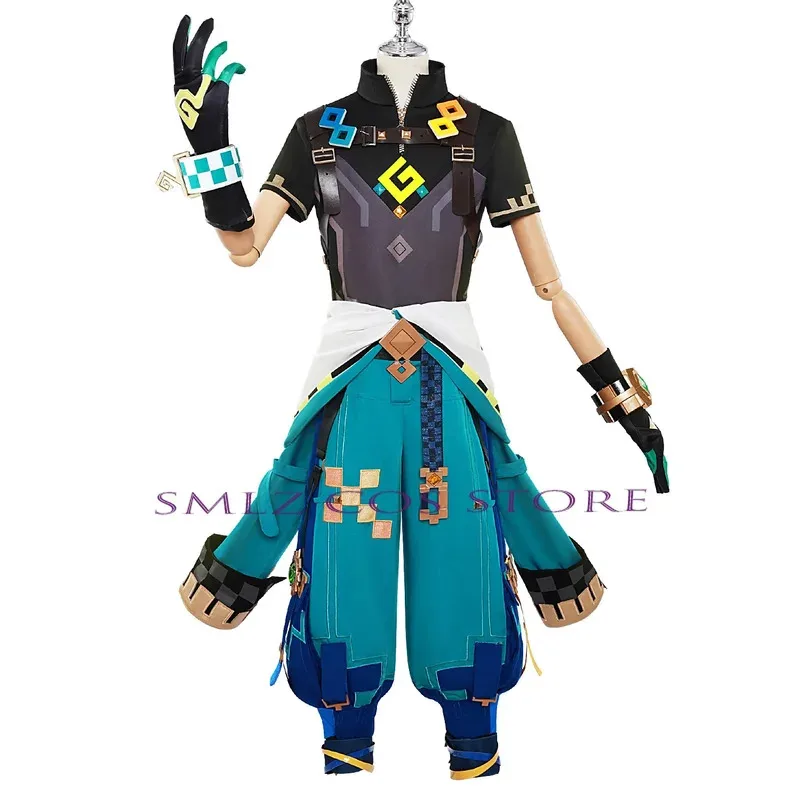 أزياء أنيمي كينيش التأثيرية جينش إنيمباكت زي موحد إكسسوارات شعر مستعار مجموعة أنيمي لعب الأدوار الزي دعامة حفلات الهالوين للرجال