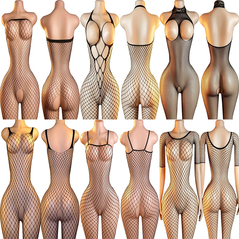 Multiple Styles Available Open Bras Body Suits Women Sexy Crotchless Lingerie Fishnet Cutout Bodystockings Erotic Underwear Sets