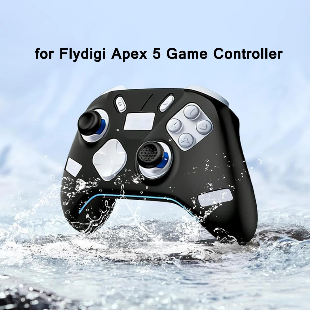 Capa Protetora Antiderrapante para Controle Flydigi Apex 5 com 4 Capas de Joystick, Case Protetora de Silicone para Controle APEX 5