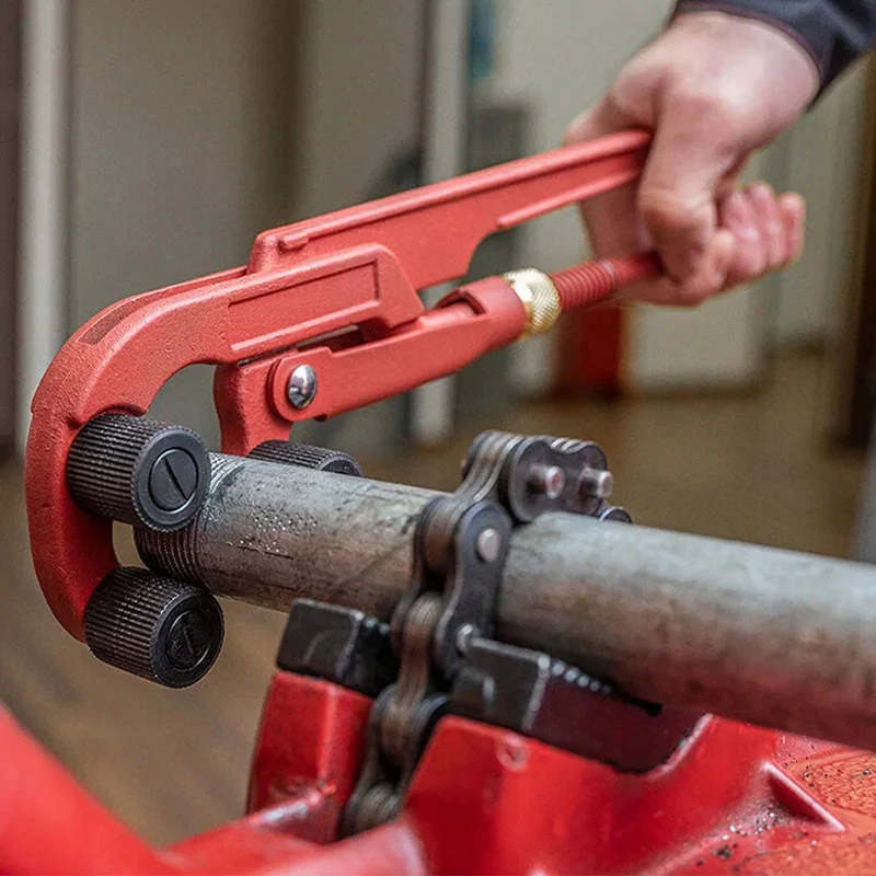 

Ручной резьбонарезной ключ для труб, инструмент для обработки трубопроводов, легко восстанавливает поврежденную резьбу с помощью пресс-втулки, трубные ключи