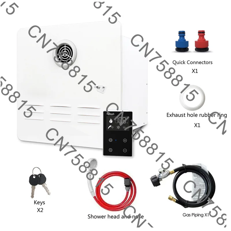 

Trailer bed car gas can be embedded and installed with frequency conversion, RV modification special water heater outlet