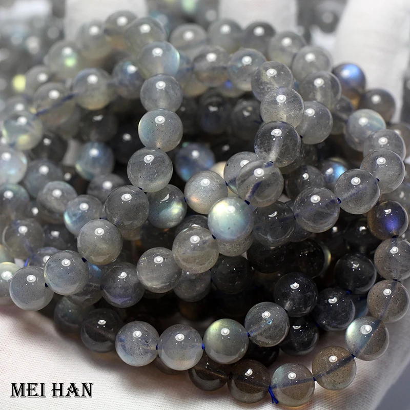 Meihan Wholesale Natural AAA Madagascar Labradorite Bracelet Stone Beads Bracelet For Jewelry Making Design DIY Dift